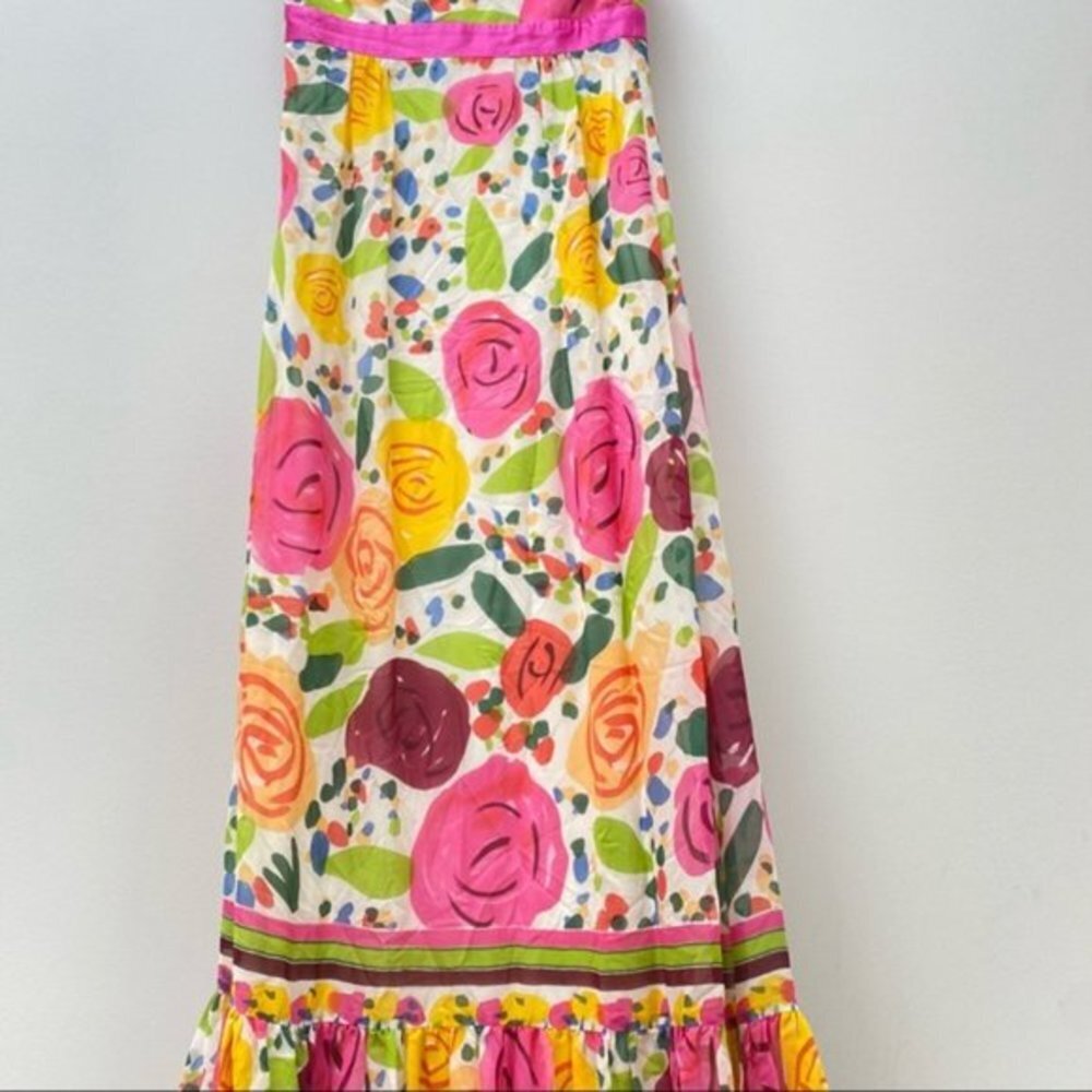 NWT Sue Wong Dress Floral Maxi Silk Women‎ Size 0 - Picture 4 of 10